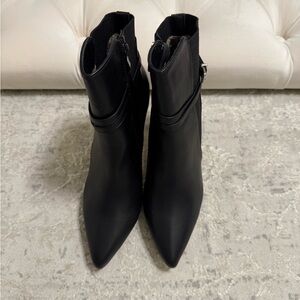 Black Leather Ankle Boots